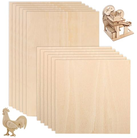 Holzplatten zum Basteln 12 Stk Sperrholzplatte 1,5mm Bastel Holzplatte Holz Platte