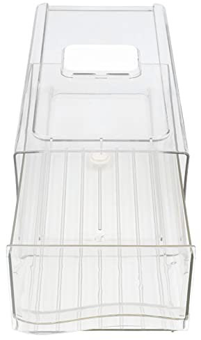Kuuleyn – conteneurs de réfrigérateur transparents de qualité alimentaire, bac de rangement de garde-manger, Classification empilable, Type de tiroir de rangement, bacs (4.5L Small)