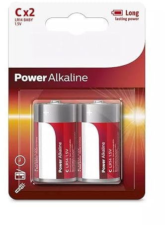 Pila alcalina LR14 C de 1.5V, Alta duración y Rendimiento, Ideal para Dispositivos electrónicos y Juguetes.