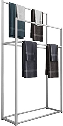 DKRAHRJJ Floor Standing Towel Holder, Towel Rail Hand Towel Rack,Bathroom Accessories,Pool Towel Rack/White/75Cm/30Inch
