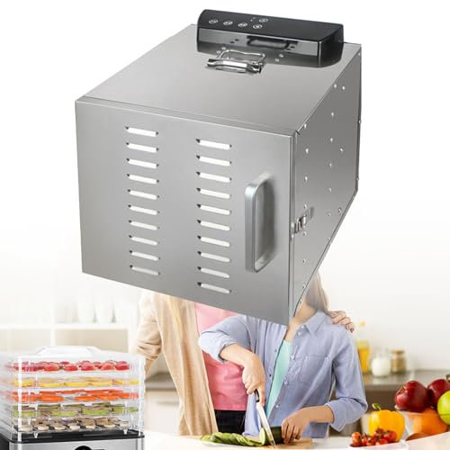 Machine Commerciale, déshydrateur Alimentaire électrique, séchoir à Fruits Commercial à 6 Plateaux, contrôle de température réglable 30-80 °C, pour collations Naturelles saines, VI