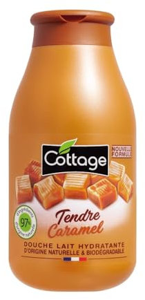 Cottage Sweet Caramel Creamy Shower Milk Body Wash with Natural Ingredients & Vitamin E for Softer, Smoother & Moisturising Skin After One Shower | pH Neutral Body Cleanser Shower gel for Women, 250ml