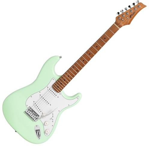 Tiger Full Size Electric Guitar Mint Green SSS