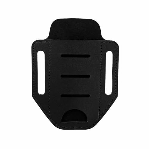 Multitool Sheath for Belt, Leather Torch Holder Pouch with Belt Loop Portable EDC Multitool Organiser for Outdoor Camping Hiking Fishing Hunting, Only Pouch