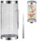 Cestas de Barbacoa,Cesta para Barbacoa Rodante,Cestas Redondas de Acero Inoxidable para Barbacoa,Cesta de Parrilla Portátil,Rolling Grilling Basket para Barbacoa Exterior,Accesorios Barbacoa,20CM
