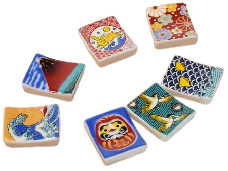 MRVAKDYDI Soporte de cerámica para Palillos, Juego de 2/5/10 Girasoles de Estilo Chino japonés for decoración de Mesa(Mix,10pcs)