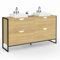 IDMarket – Mueble doble lavabo de baño Detroit con 4 cajones, diseño industrial