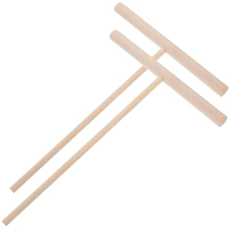 Sosoport 2 pezzi Spatole in Legno Forma T per Crepes e Pancake Raschietto Multifunzionale per Cucina Domestica per Piastre e Piatte