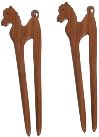 TOGEVAL 2 Pièces Épingles à Cheveux Bois Vert Santal Chinoises Traditionnelles Accessoires Vintage pour Chignon Pinces Légères et Résistantes pour Festivals Du Printemps Style Ancien pour