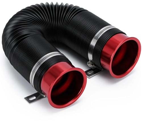Prese D'aria per Cofano Tubo Flessibile Di Aspirazione Aria Fredda Per Motore Auto Da 76 Mm / 3 Pollici, Con Connettore E Staffa WLR-IMK15R Finitura Per Presa D'aria