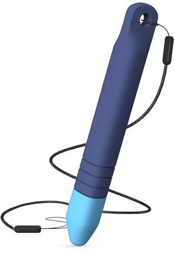 Stylet Tablette Enfant Universels, Pointe en Silicone Douce Compatible avec iOS/iPad/Android, Design Antidérapant et Ergonomique Adapté aux Mains des Enfants, Crayon Tactile Sécuritaire (Bleu)
