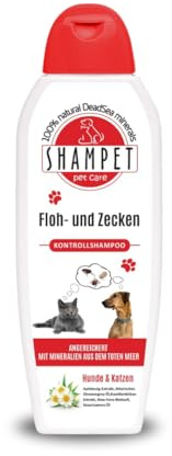 Shampet Natürliches Premium Hunde- & Katzenshampoo – Pflegendes Kontrollshampoo zur Fellpflege bei Flöhen & Zecken – mit Mineralien aus dem Toten Meer (350ml)