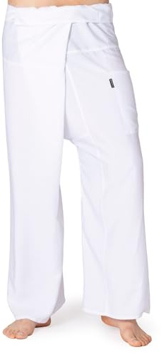 PANASIAM Fisherman pants viscose, white, XL