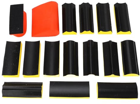 Haofy Bloques de Pulido Manual Autoadhesivos para Carpintería Juego de 16 Bloques de Pulido para Metal y Madera, Fibra Ligera y Material de Nailon