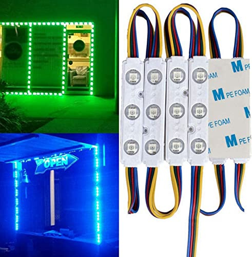 20FT Waterproof Colorful 5050 3 LED Light Module 12V RGB 120 LEDs With Remote Controller Power Plug for Outdoor Led StoreFront Signage Lighting