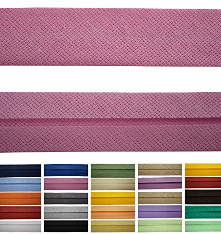 Roban Fashion Baumwoll Schrägband 25mm breit Textilband Blende in 24 Farben