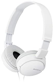 Sony MDR-ZX110 Extra Bass estéreo con cable auriculares con imanes de neodimio y controladores de 30 mm, color blanco (Certificado Reformado)