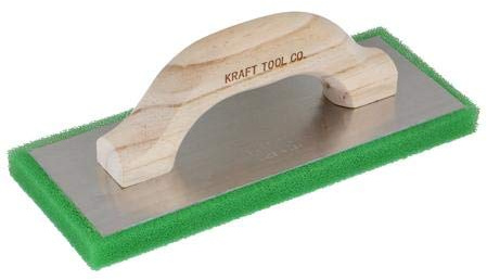 Kraft Tools PL602F 10x4x3/4 Green Fine Texture Float w/Wood Handle