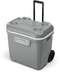 Coleman 316 Series Insulated Portable Cooler with Heavy Duty Wheels, Leak-Proof Wheeled Cooler with 100+ Can Capacity, Keeps Ice for up to 5 Days