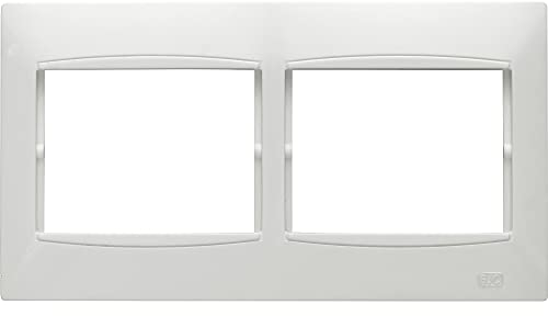 BJC EF-21212 Corallo 2 Orizzontale + Mascherina Intermedia Incasso + Senza Bas Telaio, Bianco