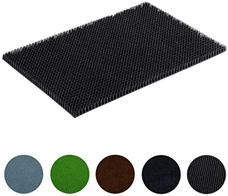 Carpido Wetterfeste Fußmatte Garten - Anthrazit 40 x 60 cm - Schmutzfangmatte außen - Fussmatte leicht zu reinigen - Türmatte Plastik Borsten 1,4 cm hoch