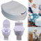 Easigear Raised Toilet Seat with Lid, White, 10 cm Height