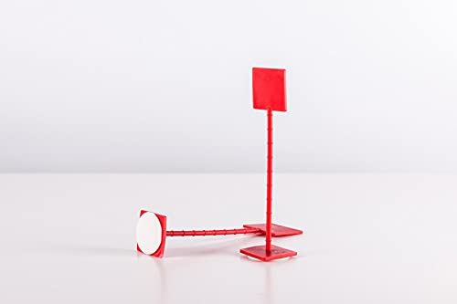 Estrichmessstelle, Rot mit Klebepunkt (100)