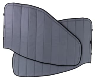 VanEssential Insulated Stealth Blackout Front Door Window Covers Designed for Ford Transit Van High and Medium Roof Year 2015 to Current (Pair) - Charcoal Gray