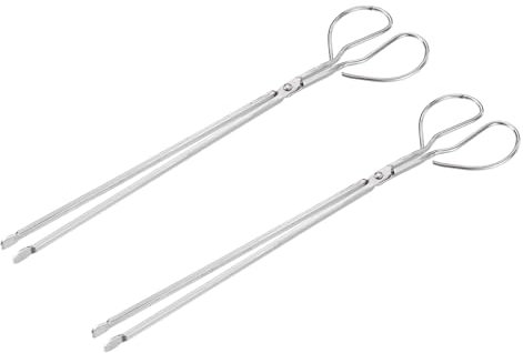 sourcing map 2Stk Scherenzange 40cm Karbonstahl Greifer Müllpflücker Holzkohle Sammlung Silberton