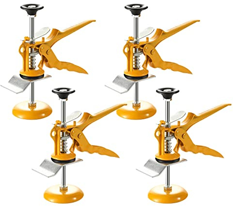 Geoyien fliesenheber, Höhenversteller für Fliesen, 4 Stück Präzisions-Locator, Handheld Jack, robust und langlebig, geeignet zum Heben und Befestigen von Fliesen, Böden, Türen und Fenstern
