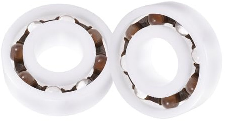 Kozelo 2 Stück 6204 POM Kunststofflager -[20x47x14mm offenes Lager ABEC1 | für industrielle Anwendungen, Nylonkäfig, Glaskugel