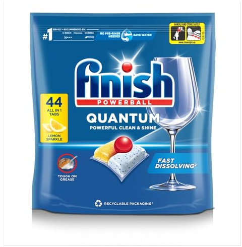 Finish Quantum All in One Lemon Dishwasher Tablets 44pk
