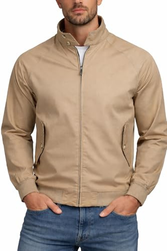 Xact Klassisk Harrington herrjacka, rutigt foder, normal passform, STEN, XXL