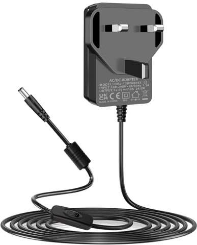 12V 2A AC/DC Power Adapter, 12V DC Power Supply Wall Charger