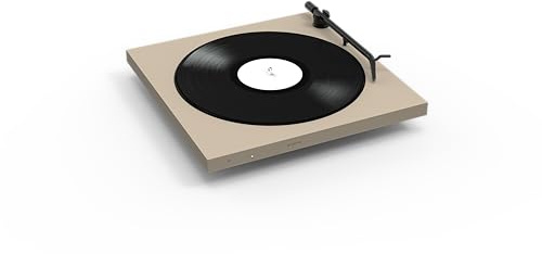 Tone Factory Turntable - Tocadiscos de diseño minimalista con Bluetooth y preamplificador de fono, fabricado en Europa (gris)