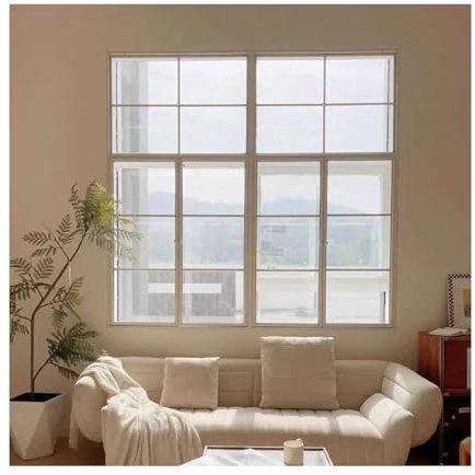 HJLKDYM Mobile Home Fenster Transparentes Glas, Fenster Mit Flügeln, Französisches Eisen-Metall-Fenster, Geeignet Für Wohnzimmer, Schlafzimmer, Esszimmer, Hotel(Weiß,60x80cm)