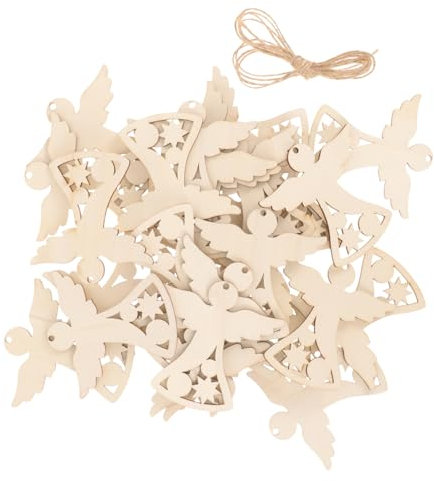 PHENOFICE 30stücke Holzfiguren Zum Basteln Unbehandelte Holzscheiben Für Diy-projekte Für Weihnachten Und Kreative Bastelarbeiten Zum Bemalen Und Dekorieren