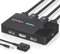 AILVLVNG 8K@60Hz HDMI KVM Switch 2 PC 1 Monitor USB KVM Switches for 2 Computers Sharing Single Monitor and Keyboard Mouse with Desktop Controller and 2 USB Cables, Plug and Play