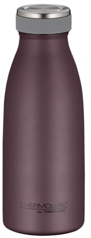 TERMOcafé av THERMOS TC BOTTLE vinröd matta 0,35 l, rostfritt stål vakuumflaska kolsyresäker, 12 timmar varm 24 timmar kall, läckagesäker, för skola, på språng och kontor