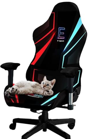 Tufkiss 4 Pcs Funda Asiento Silla, ExtraíBles EláSticas Fundas Sillas Gaming, Oficina Funda Silla Escritorio Funda Protectora (No Incluye Sillas)(E)