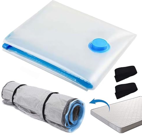 Vakuumbeutel für Matratzen 240x130cm, Aufbewahrungsbeutel für Matratze, Vakuum Kompressionsbeutel, Große Vakuumbeutel Matratzen für Schaumstoff-, Gel- & Latexmatratzen