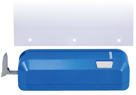 Bostitch Office Electric 3-Hole Punch, Dual Paper Loading, Heavy Duty, Jam-Free 20 Sheet Capacity, AC Adapter or Battery Powered, Space Saving, Blue, (EHP20-BLUE)