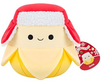 Squishmallows SQXM01490 - Junie die Banane mit Mütze 19 cm, offizielles Jazwares Plüsch, superweiches Kuscheltier
