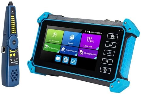 Viola 5200C 12MP IPC Tester 8MP/AHD/CVI/TV/SDI CCTV Tester for telecamere CCTV Monitor con VGA for telecamera IPC CFTV Tester,Auto HD(TI-N9652-C)