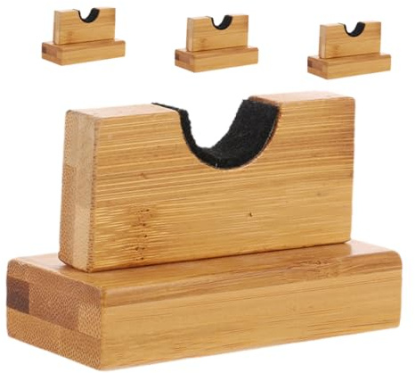 TOYANDONA 2pairs Wooden Baseball Bat Holder Organizer Rack Stable Bat Displaying Racks Wall Mount Stands for Home Garage Use