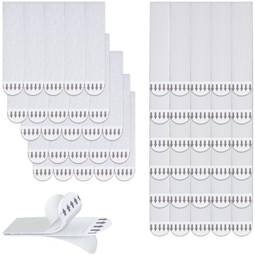 Nigwet Picture Hanging Strips Heavy Duty - 36-Pairs (72 Strips) Picture Hanging Kit Sticky Hangers for Walls, Damage Free Without Nails, Adhesive Frames/Posters/Wall Art, No Drill, White, Large​