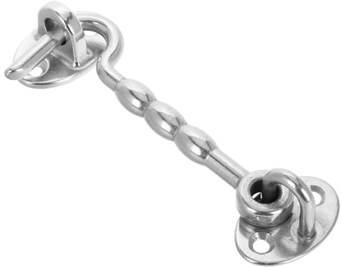 JECOMPRIS Stainless Steel Hook and Eye Latch Windproof Door Lock for Barn Doors Windows Gates Grade with Mounting Screws Resistant Hardware for Rv Boat