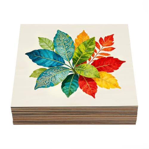 Tablero de madera contrachapada de 3 mm, 400 x 400 y 30 unidades de madera contrachapada de tilo – Placas de madera para manualidades – Placa de madera contrachapada, placa multiplex para pintura
