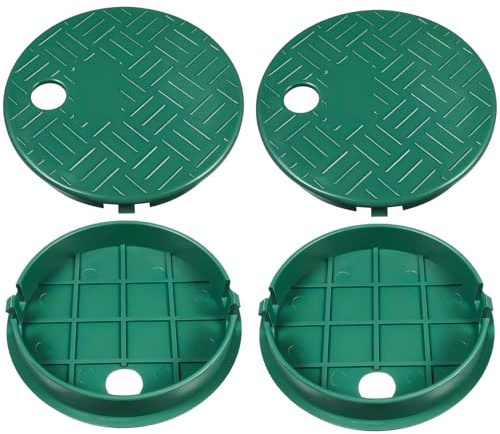 ANDRESLAD 4 pezzi Coperture per Valvole Irrigazione Rotonde Coperchi Resistenti alle Intemperie per Scatole Valvola Esterno Facili da Installare e Rimuovere per Protezione e Accesso Rapido
