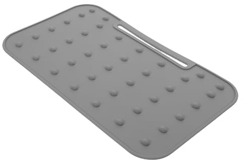 DIYEAH Tapis Repose-Fer en Silicone Résistant à la Chaleur Antidérapant Portable et Suspendable Tapis de Repassage Compact pour Maison et Voyage Protection Thermique | Suspension AntidéRapant Coussin Isolant Portable Pour Fer À Repasser Protection Thermique Pour Maison Buanderie Et Voyage